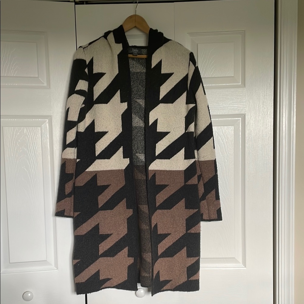 Belldini Black and White Knit Cardigan